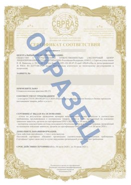 Образец Сертификат СТО 01.064.00220722.2-2020 Лермонтов Сертификат СТО 01.064.00220722.2-2020 